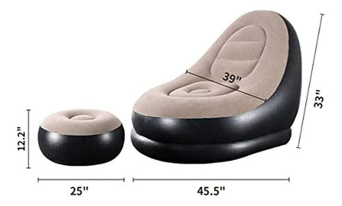 PLKO Inflatable Chair with Air Pump for Home, Inflatable Sofa 1