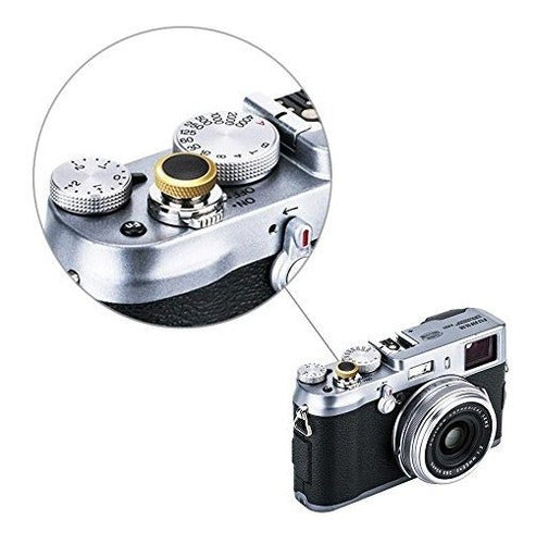 Jjc Deluxe - Boton De Disparador Para Camara Fuji Dorado 3