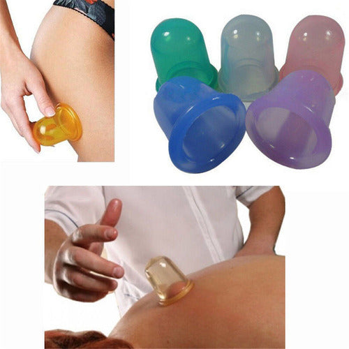 Spequix 6pcs Silicone Massage Cup Set Unisex Vacío Cupping M 4