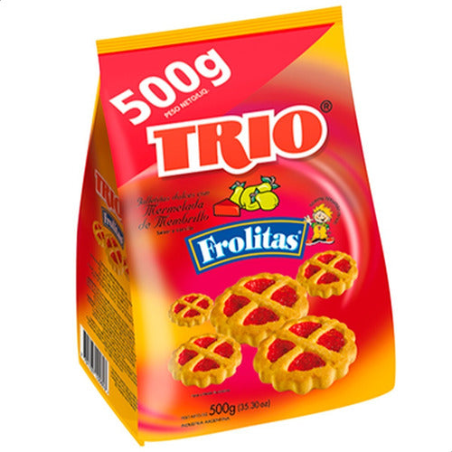 Trio Galletitas Frolitas Mermelada De Membrillo - Pack X12 1