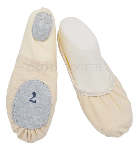 Slava Ballet Pointe Shoes with Ribbons + Elastic Canvas Split Sole Pointe Shoes 1