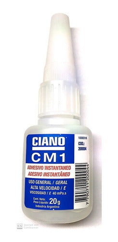 Adhesivo Cianoacrilato Cm1 Pegamento Inst. 20grs 0