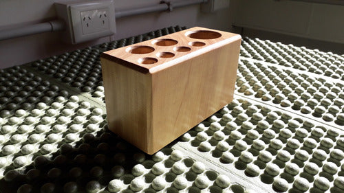 Avakian Design Solid Grapia Wood Pencil Holder 6