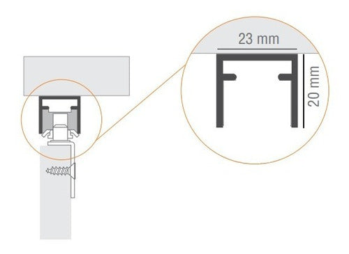 Riel Aluminio Cd-50 | Ducasse  X 2mts 1