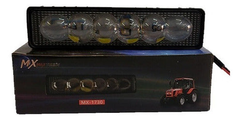 Max Tuning Barra Faro 6 Led Auxiliar Rectangular Tipo Lupa 12v Auto 1