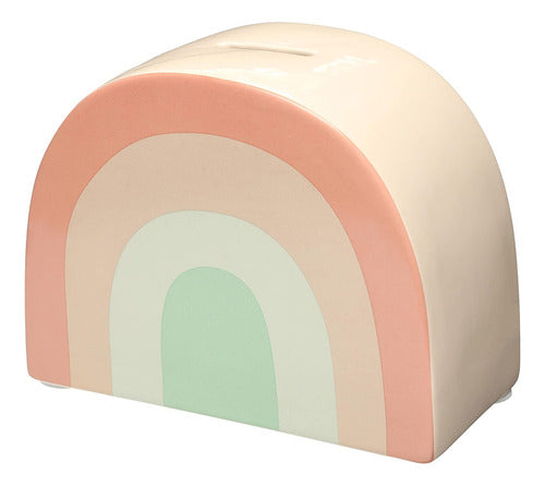 Pearhead Rainbow Design Ceramic Piggy Bank 1