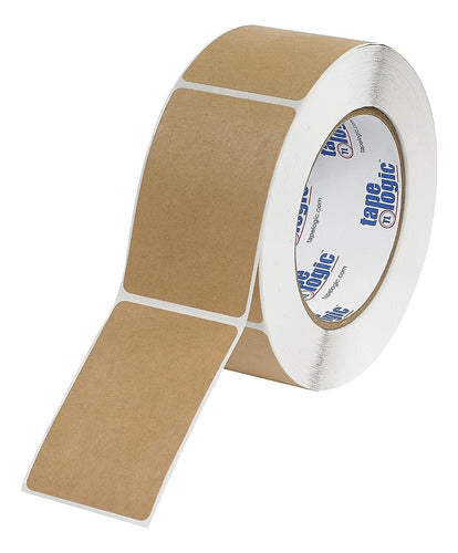 Tape Logic DL1384K Block Out Labels, 4" x 6", Kraft, 500 per roll 1