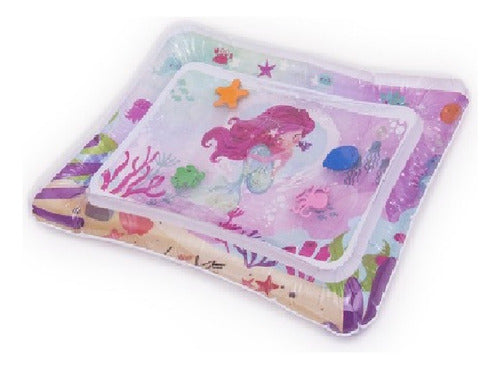 Inflatable Water Play Mat for Babies - Pink - Alfombra Agua Juego Antigolpes Bebe Gimnasio Didáctico Rosa