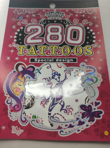 Temporary Self-Adhesive Tattoos Variety Pack 6 Sheets 105