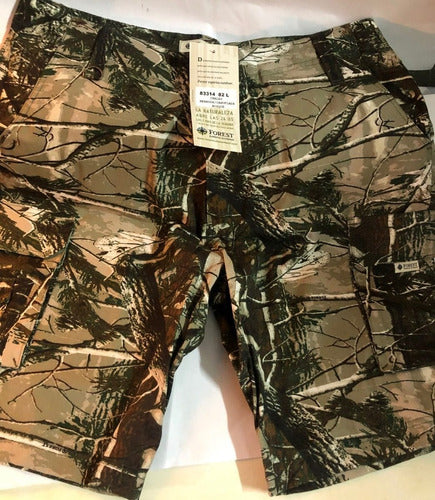 Forest Camouflage Bermuda Shorts in Cotton Twill Quality Forest 1