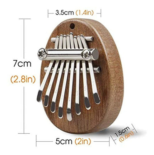 Ganasome 8 Teclas Mini Kalimba Exquisito Dedo Pulgar Piano M 1