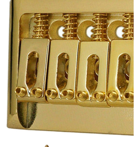 Tailpiece De Guitarra Com Ponte De Metal Cromado Ouro 2