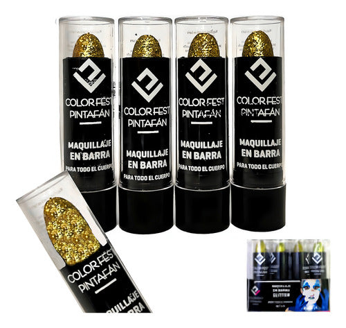 Cotillon Waf Maquillaje Artistico En Barra Glitter X1u 0