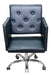 Modern Hairdressing Chair with Chrome Base and Button Details 0