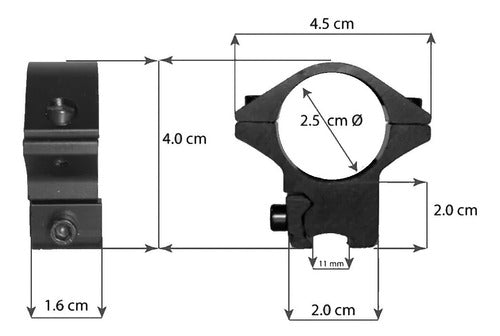 Nux 4x32 Telescopic Sight for Air Rifles with Mounts 2