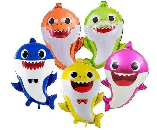 Premium Baby Shark Family Balloons X 5 Units 0