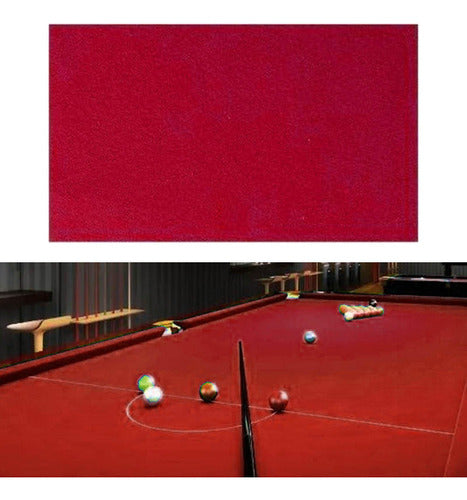 Acessórios De Pano De Bilhar Lã 2,8 X 1,45 M Vermelho 4