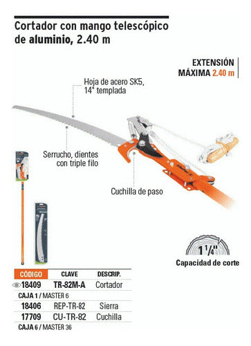 Truper High Tree Pruner with Telescopic Handle 1