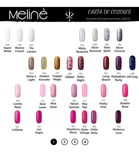 4 Esmaltes Semipermanentes Gel Uv/led Meliné Uñas Manicuria 3