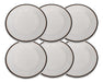 Set of 6 Flat Porcelain Dessert Plates 19cm Olmos 0