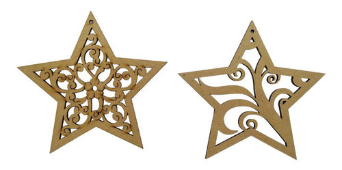 Carpincho Stars Cutouts of 10cm with Hole x 8 3