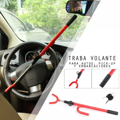 IA Universal Anti-Theft Steering Wheel Lock for Cars and Trucks 1