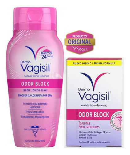 Vagisil Pack 2 Dermo Products: Odor Block Soap and Wipes 0