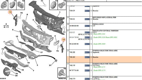 Citroën Air Conditioner Noise Insulating Frame for C3 Aircross/Picasso 6