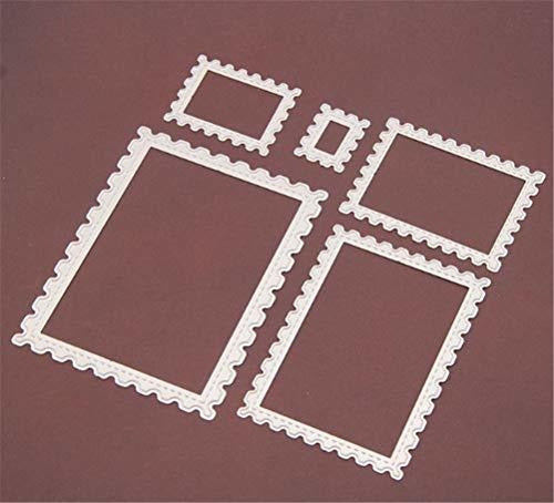 Cutting Die Template Set for Die-Cutting Machine - 5 Mail Stamps 2