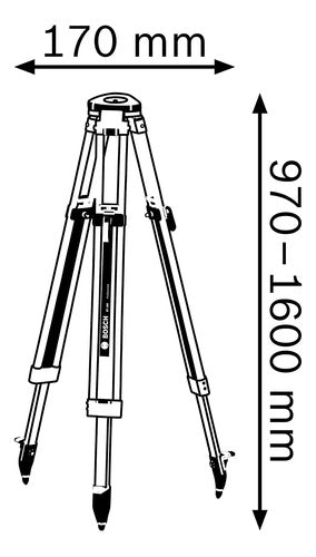 Tripode Para Nivel Optico Bosch H15bt160 2