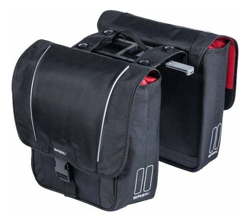 Basil  Mik - Bolsa Doble Para Bicicleta, Color Negro 0