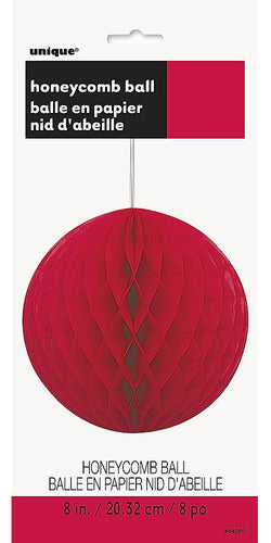 Unique Industries Tissue Paper Hanging Honeycomb Ball, 8" 1