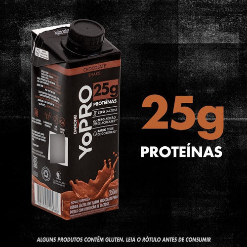 Yopro Danone Whey 250ml 25g Proteína - 24 Unidades Chocolate 1