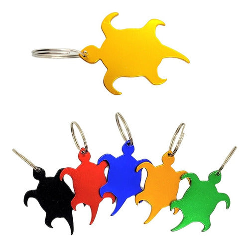 Set of 20 Turtle Keychain Bottle Openers Metal Souvenirs Mix Colors 4
