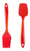 Red Silicone Spatula and Brush Set with Acrylic Handle 0