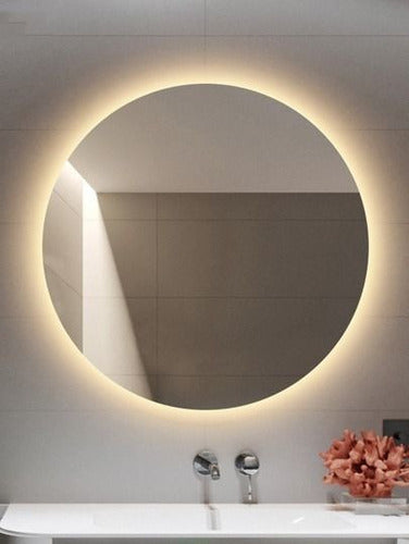 Round 60 cm Mirror with White or Warm LED Light 0