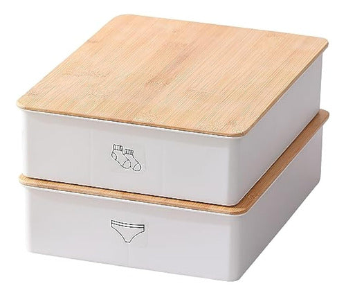 Ronanemon Luxury Storage Box with Bamboo Lid 0