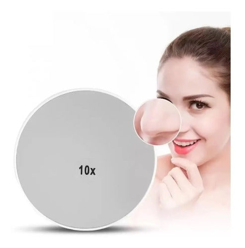 FASHIONSHOPS 10x Magnifying Mirror with Suction Cup 7.5cm Diameter 1