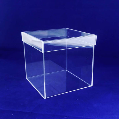 Caja Acrilica Con Tapa Clasica 15x15x15cm 3