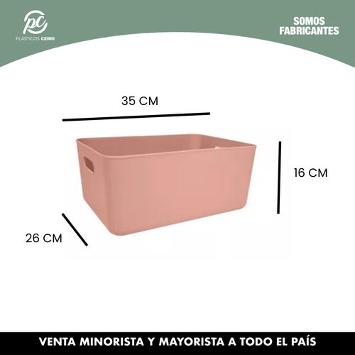 Plásticos Cerri Modern Organizer Basket 35x26x16 Cm 1