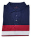 Men's Premium Imported Striped Cotton Polo Shirt in Special Sizes 45