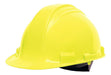 Yellow Work Helmet with Zipper Harness and Chin Strap by Honeywell 0