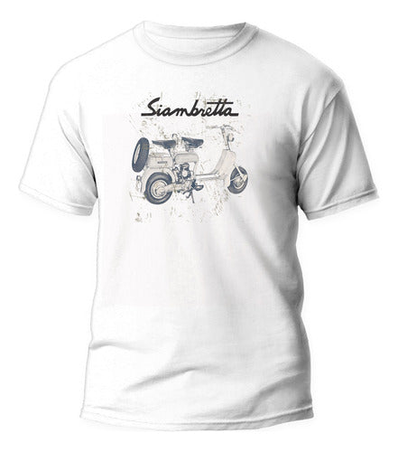 By Nahuel Design Siambretta Classic Retro Motorcycle T-Shirt 0