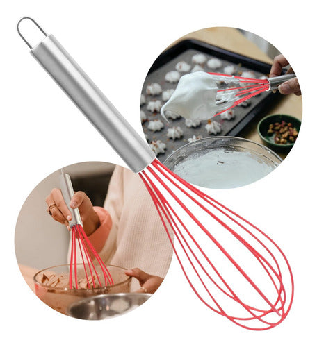 Aloha Manual Whisk Stainless Steel Wire Large Pastry 0