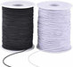 White 2.5mm Elastic Cord for Face Masks - 50 Meters 0