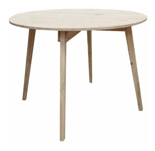 Mundo Pino Retro Vintage Round Dining Table 120 Cm Diameter 0