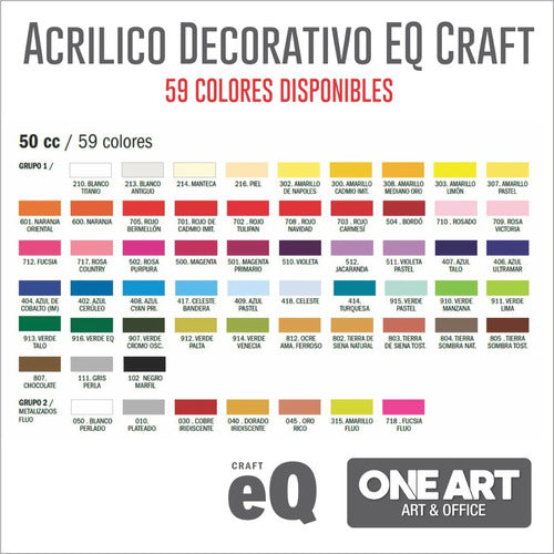 Decorative Acrylic EQ Art 50cc 59 Available Colors X12 2
