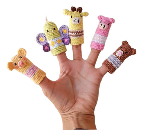 Set of 20 Knitted Finger Puppets 1