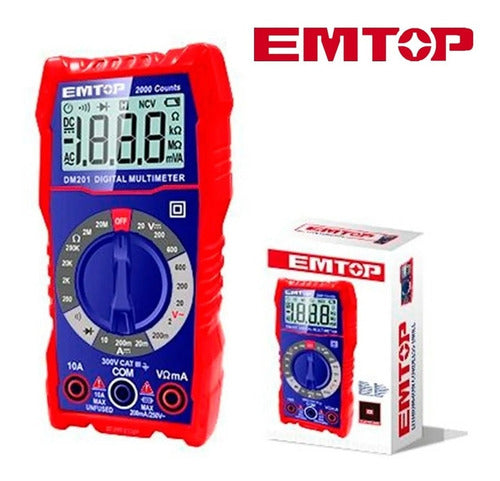 Multimetro Digital Emtop Edmr16002 Lcd 600v Tester 0