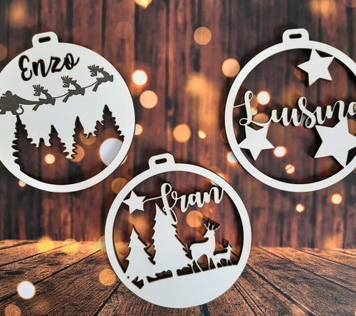 Personalized Christmas Tree Ornament Balls with Names x 20 1